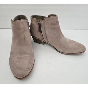 Sam Edelman Woman Size 6.5 "Petty 2" Tan Suede Ankle boot Zip 1.5" Heel Western